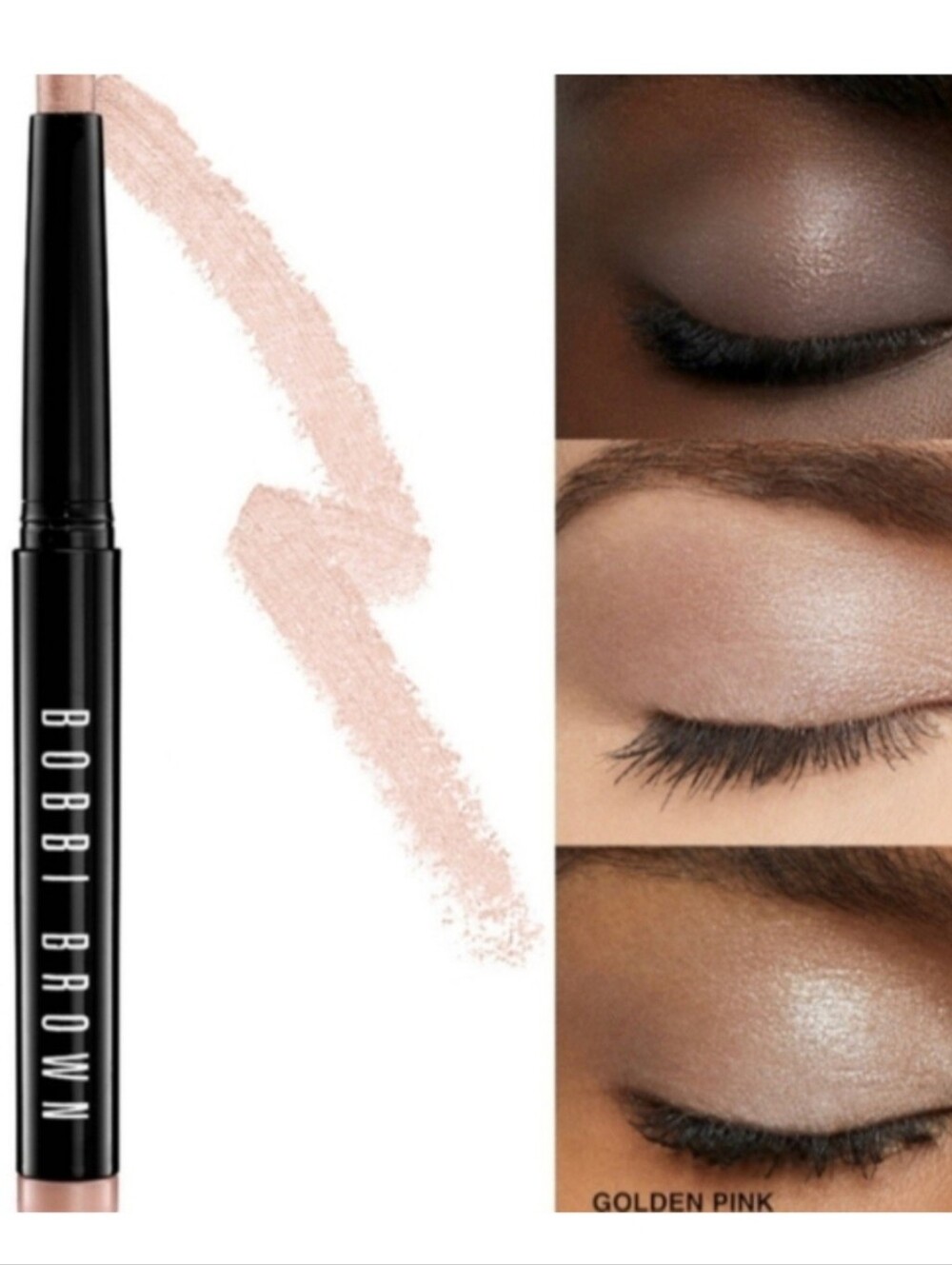 BOBBI BROWN LONG WEAR CREAM SHADOW STICK (MINI) GOLDEN PINK.